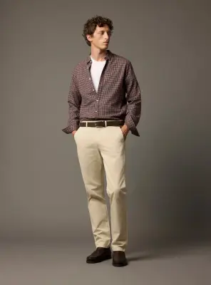 Chemise Mercer Mahogany/Craie — photo 2