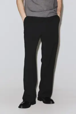 Pantalon large à taille élastique Four-way Stretch - Noir — photo 2