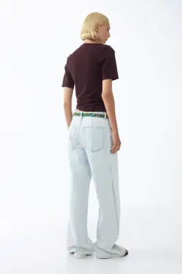 Top asymétrique à effet drapé - Marron foncé — photo 2