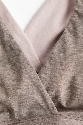 MAMA Lot de 2 soutiens-gorge d'allaitement - Beige chiné/beige clair — photo 4
