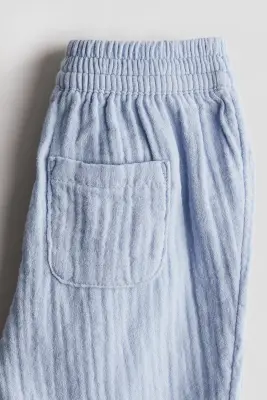 Pantalon en coton - Bleu clair — photo 1