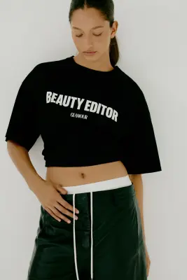 T-shirt oversize imprimé - Noir/Condé Nast Glamour — photo 1