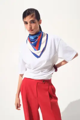Pantalon chic à jambes larges - Rouge vif — photo 2