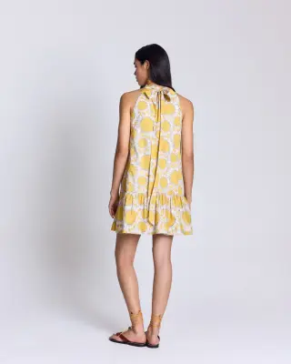 Robe Elisabeth imprimé Liberty tournesols jaune — photo 2