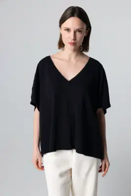 T-shirt en coton et lin