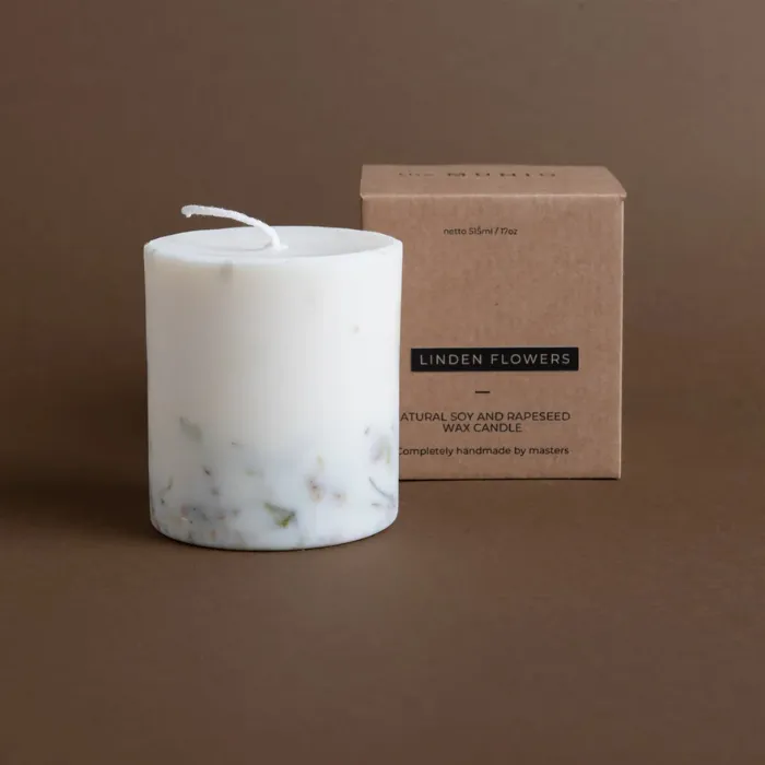 Bougie Pilier Fleurs de Tilleul
