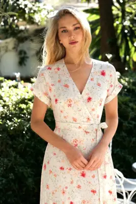 Melissa Wrap Dress - Multifloral — photo 5
