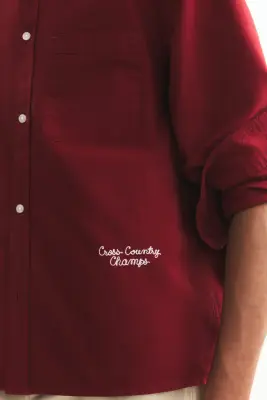 Chemise Oxford Relaxed Fit - Rouge/Cross Country Champs — photo 1