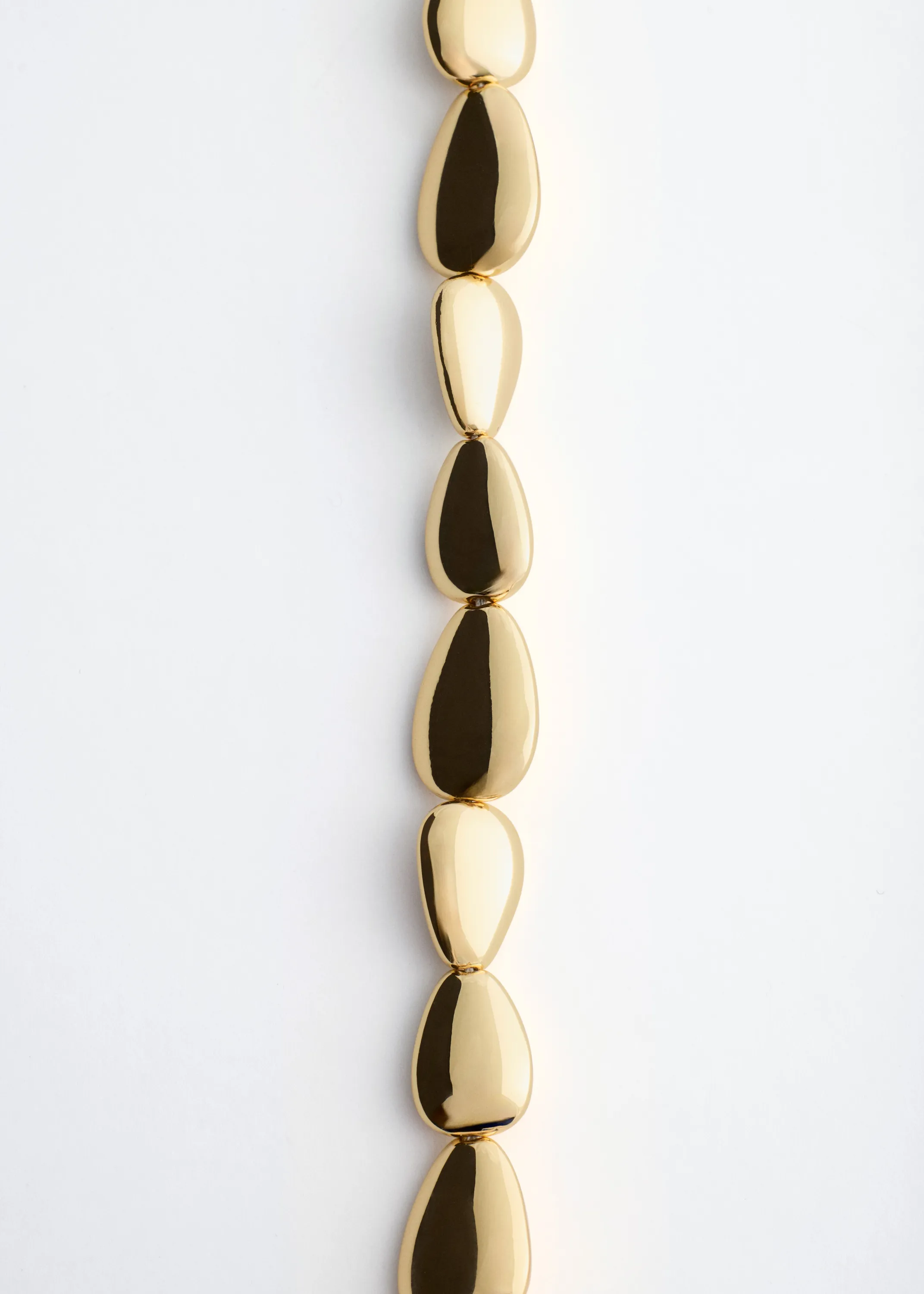 Collier à perles fantaisie arrondies - Doré