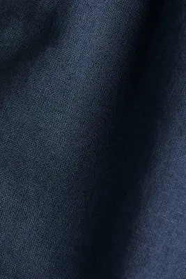 Short en lin mélangé - Bleu foncé — photo 3