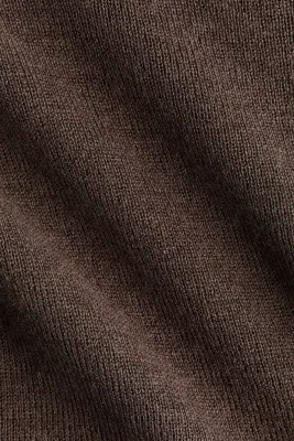Pull col roulé en cachemire mélangé - Marron foncé — photo 4