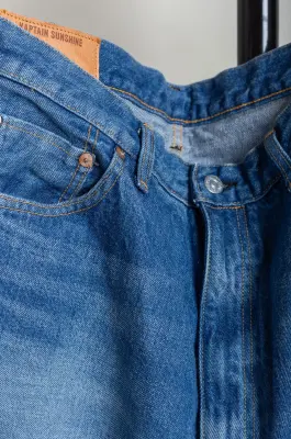 Kaptain Sunshine – 5P Zipper Front Denim Pants KSBS109DZ – Indigo Vintage Wash — photo 3