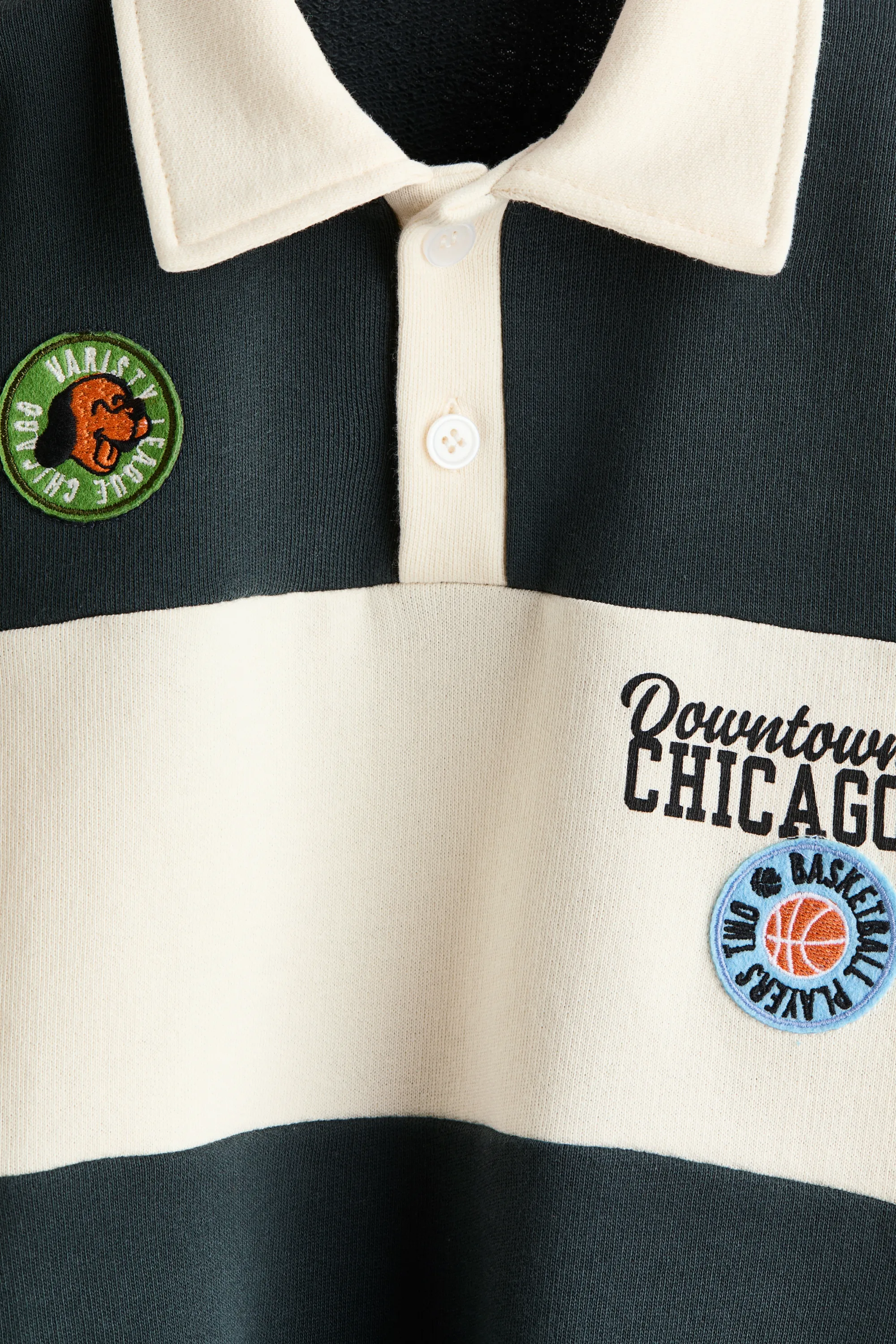 Polo de rugby avec motifs - Gris foncé/Chicago