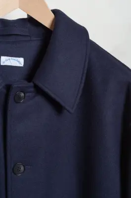 De Dam Foundation – Loden Wool Cashmere Long Coat 26FW-LC-WV-01 – Navy — photo 5