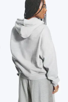 Sweat à capuche standard - Mélange gris clair poudré — photo 3