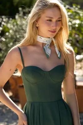 Isla Corset Dress - Green — photo 4