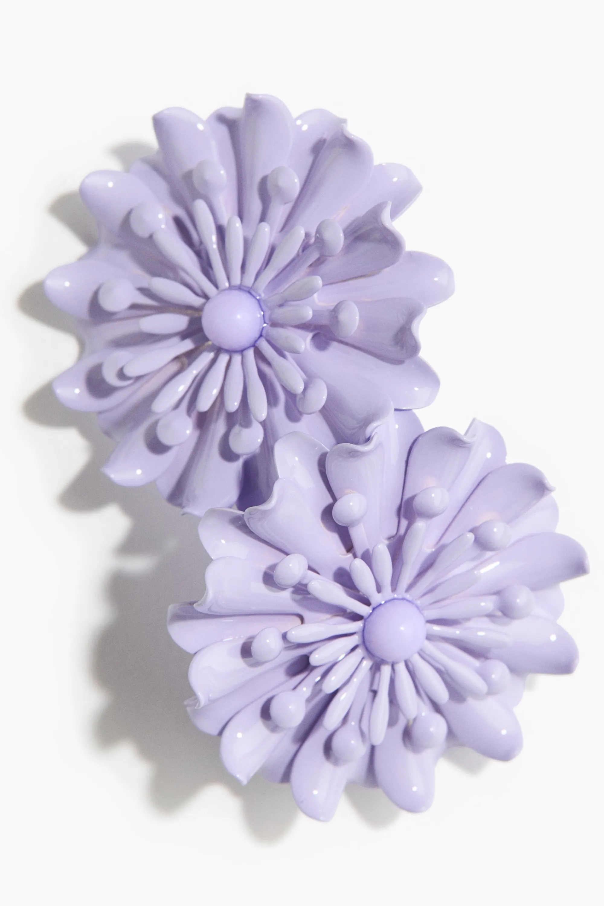 Boucles d'oreilles fleurs - Violet clair