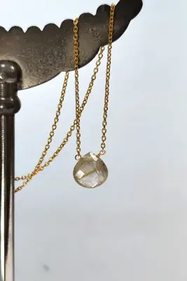 Rayons de Lune – Collier d'oreilles en quartz rutile — photo 4