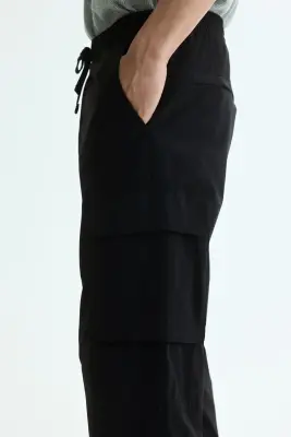 Pantalon cargo Regular Fit - Noir — photo 3