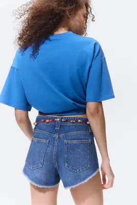 T-shirt oversize imprimé - Bleu/Vitamin Sea — photo 1