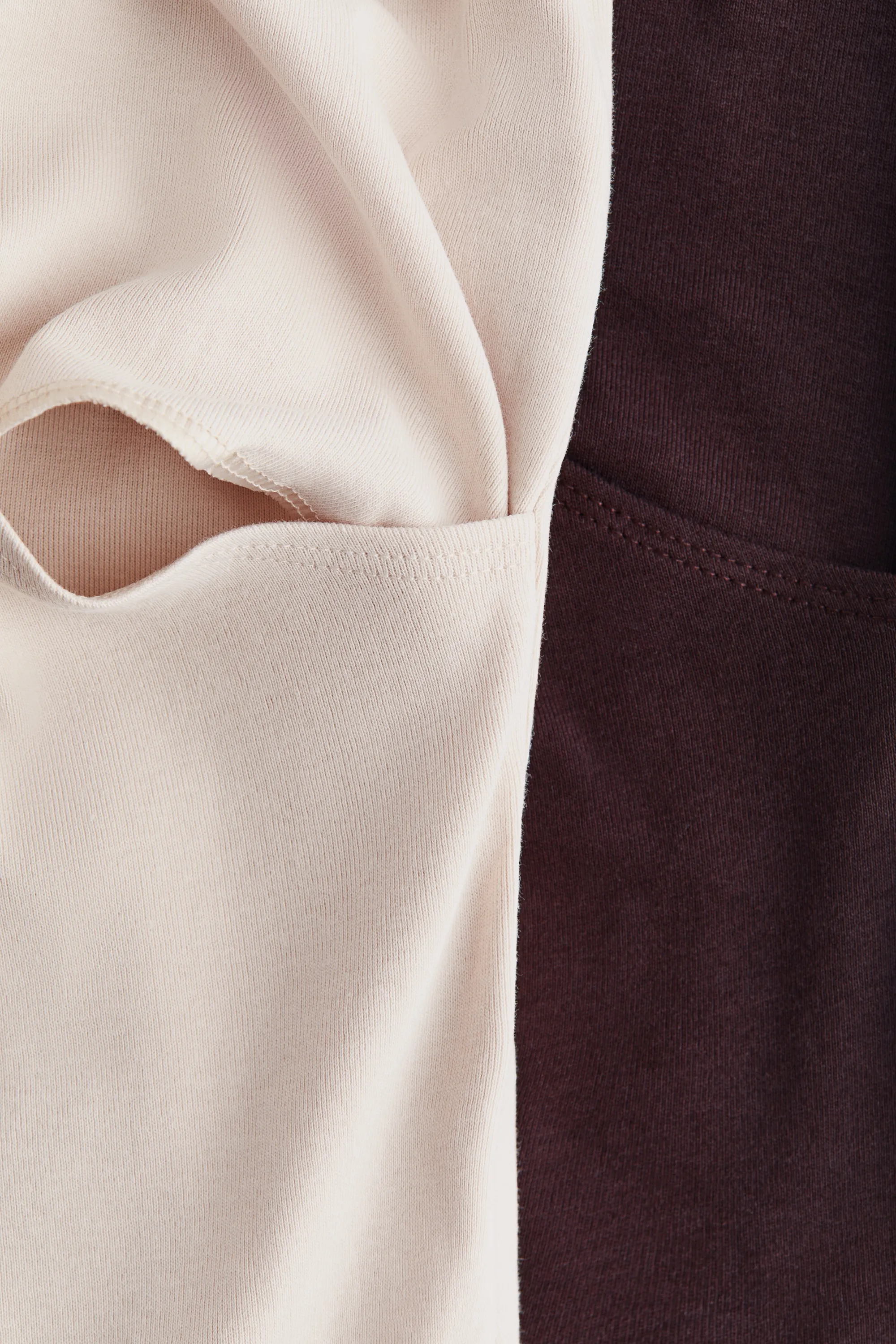 MAMA Lot de 2 tops d'allaitement - Marron foncé/crème
