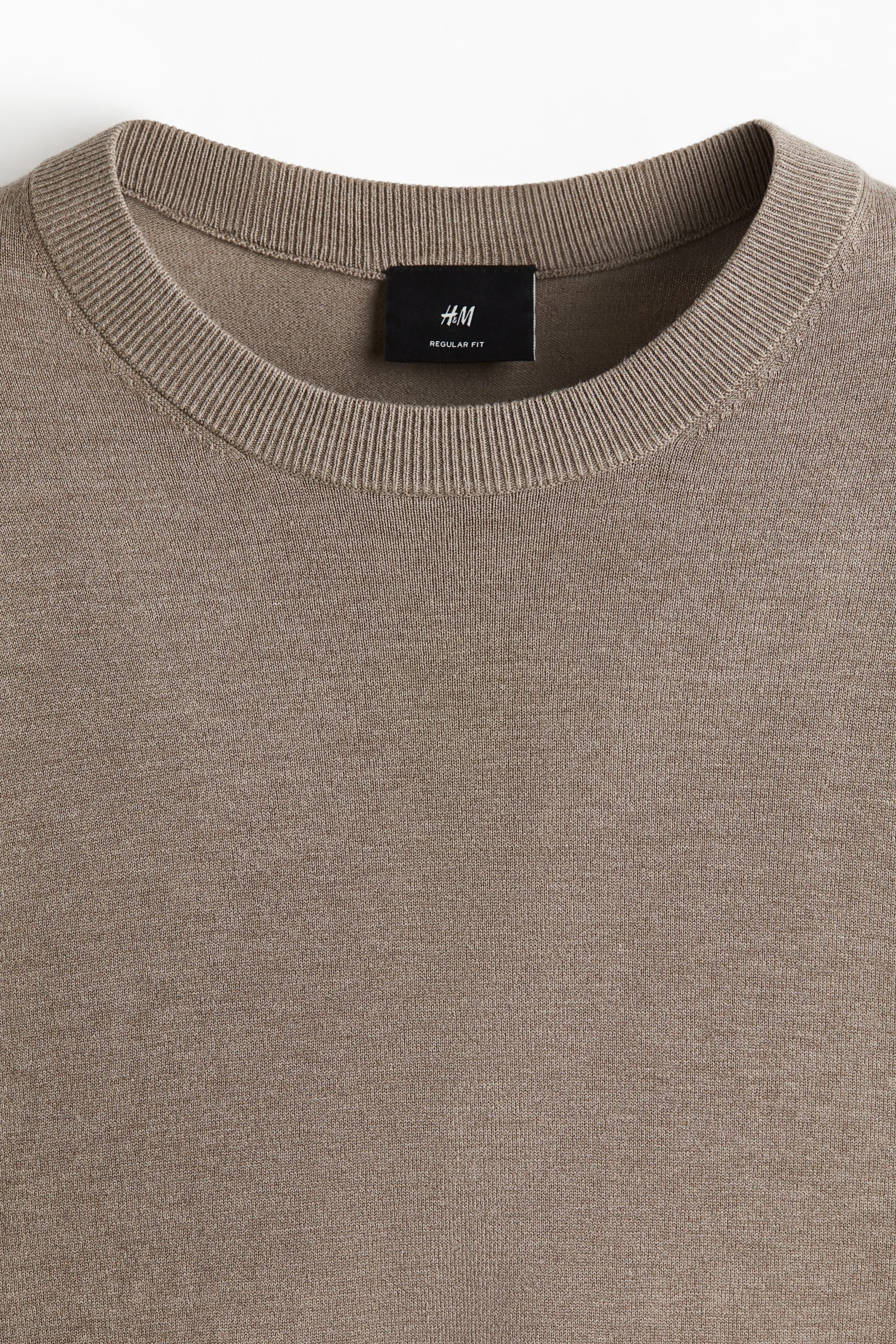Pull Regular Fit en maille fine - Beige