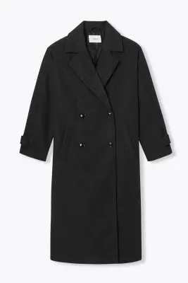 Manteau long croisé Femme