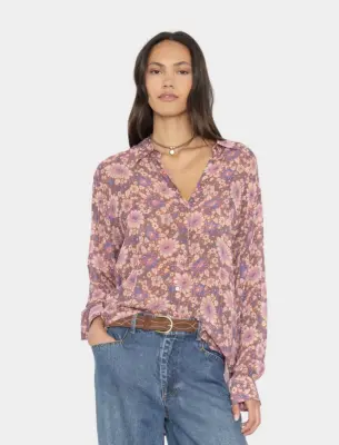 Nouveau ! XIRENA Chemise Beau Flowers Cinder Pink — photo 3