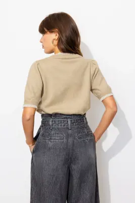 Pull détail dentelle Femme — photo 4