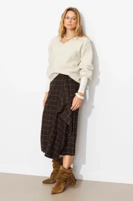 Pull col V Femme — photo 3