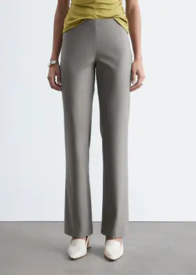 Pantalon droit en laine - Gris — photo 3