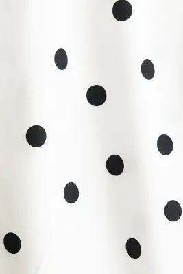 Robe midi avec jupe évasée - Blanc/pois — photo 4