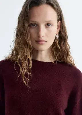 Pull décontracté en maille - Dark Red — photo 1