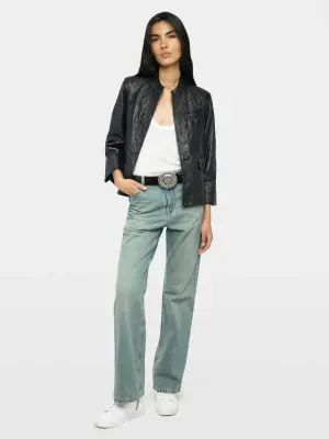Blazer Veryn Cuir Froissé — photo 3