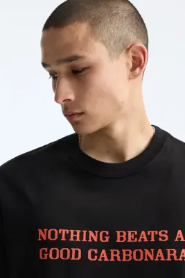 T-shirt imprimé Relaxed Fit - Noir/Nothing beats a good — photo 2
