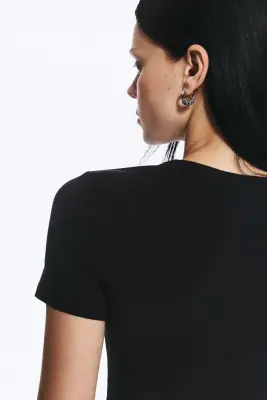 T-Shirt slim - Noir — photo 2