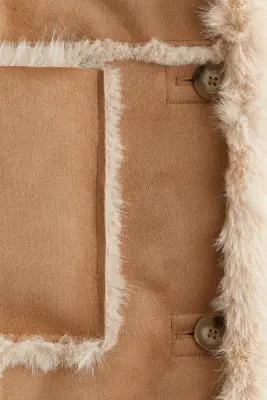 Manteau à fermeture droite - Beige — photo 5