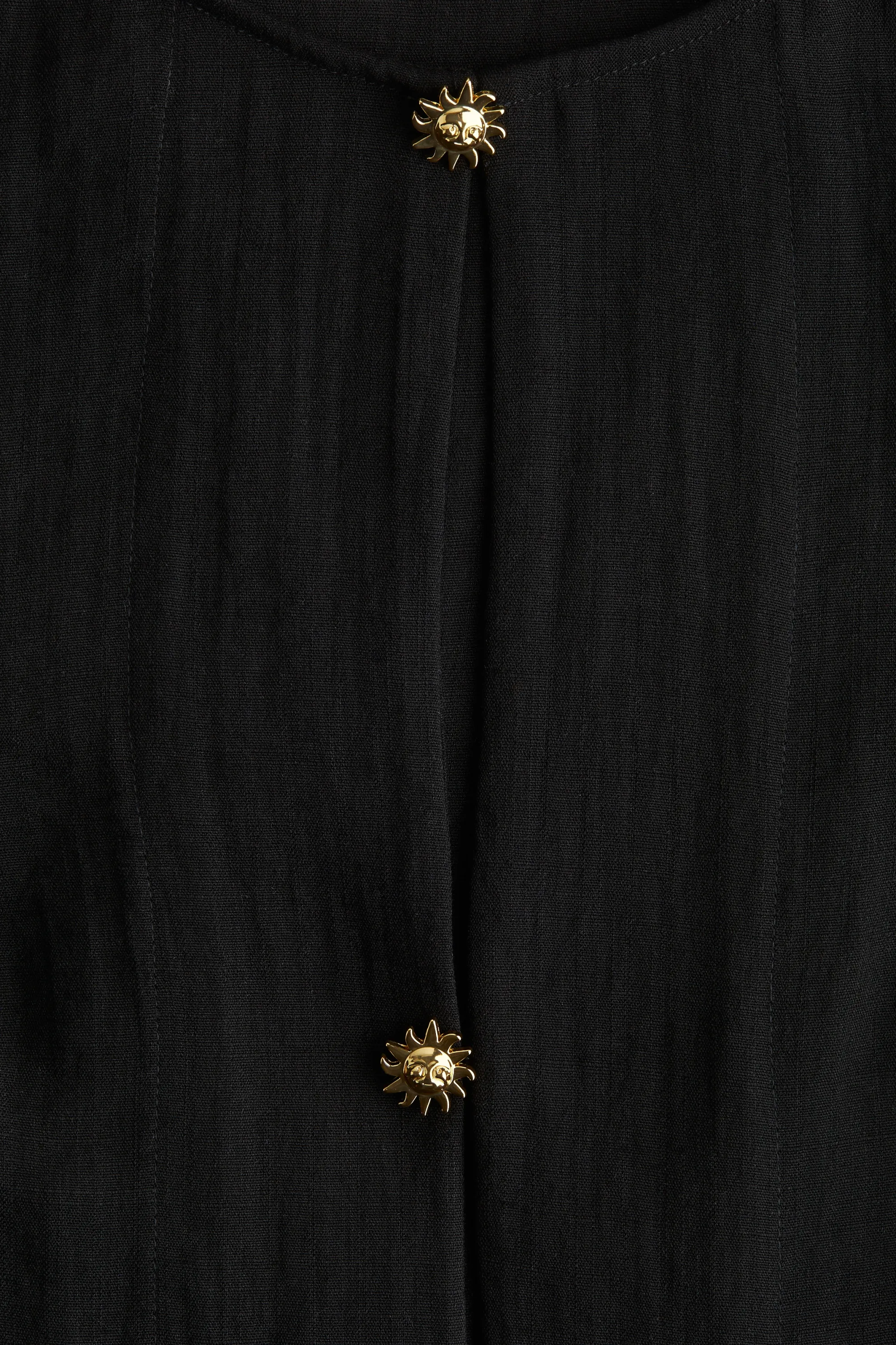Robe midi à manches longues - Noir