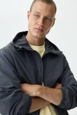 Veste coupe-vent déperlante en nylon - Gris foncé — photo 1