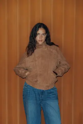 Blouson 100% cuir suédé Femme — photo 2