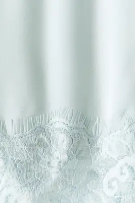 Jupe avec dentelle - Turquoise clair — photo 3