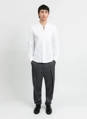 False Collar Shirt in White Oxford — photo 2