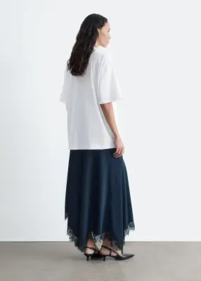T-shirt oversize en coton - Blanc — photo 5