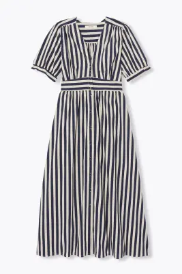 Robe longue rayée Femme