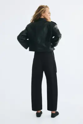 Barrel High Waist Ankle Jeans - Noir denim — photo 2