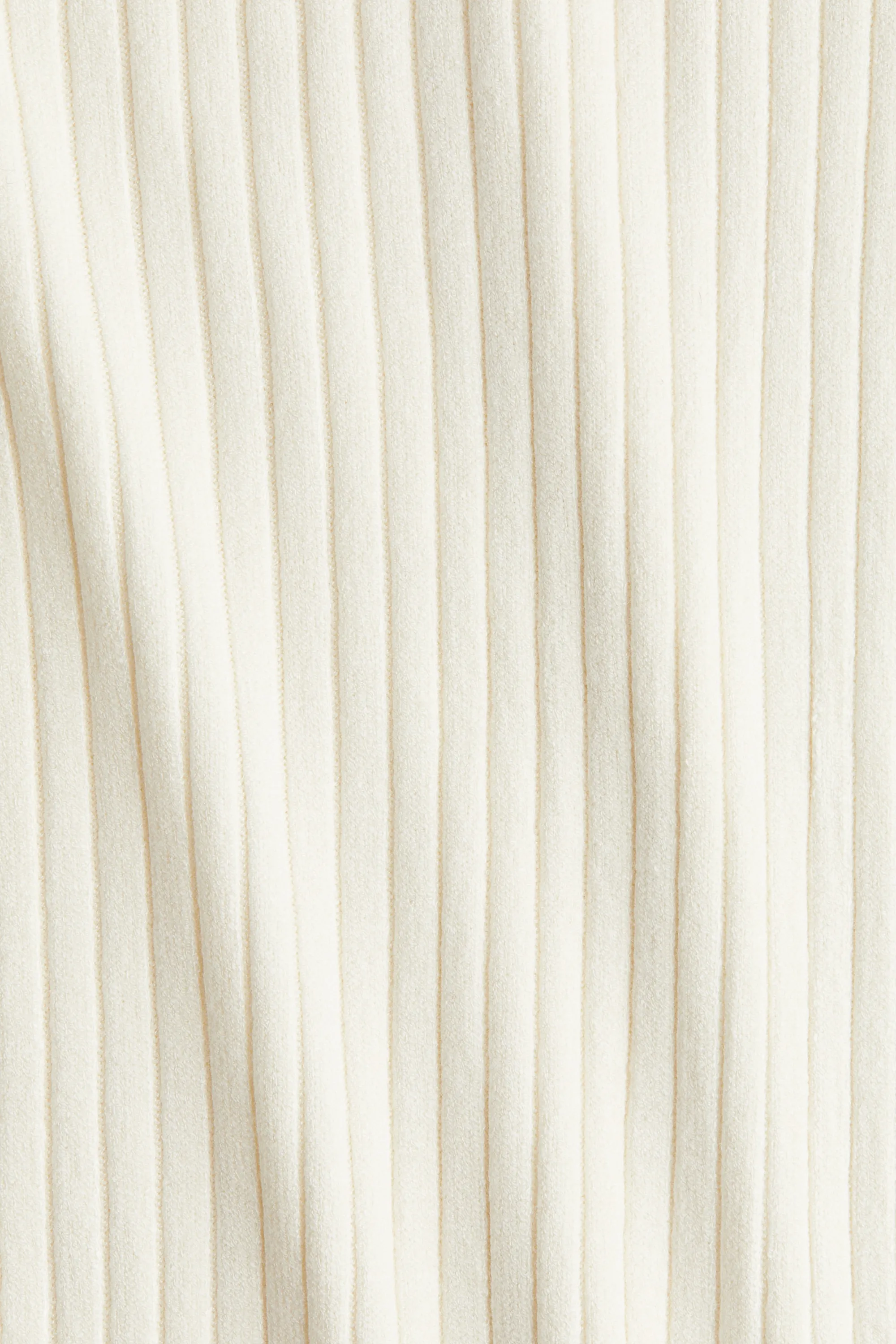 Pantalon en maille côtelée - Crème