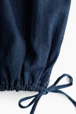 Pantalon en denim avec jambes ballon - Bleu denim foncé — photo 3