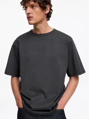 T-shirt oversize 270 GSM - Gris foncé — photo 4