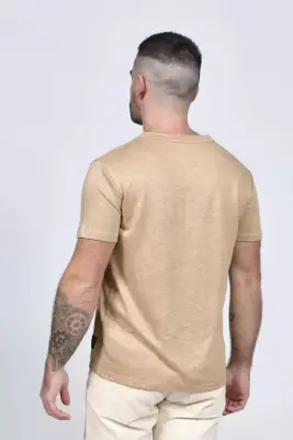 T-shirt Mixte Lin Kiplay x Splice - Camel — photo 4