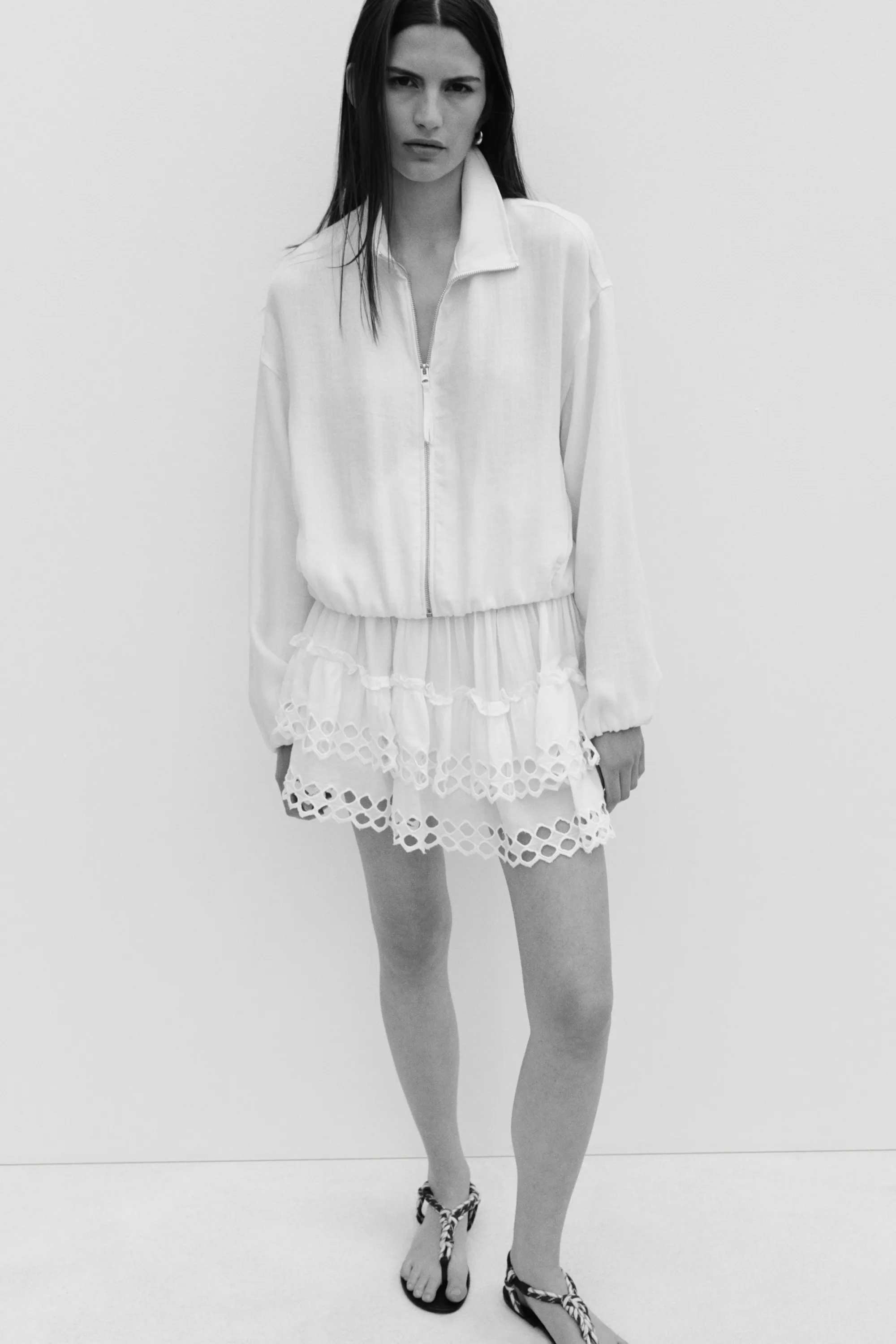 Veste à effet boule - Crème